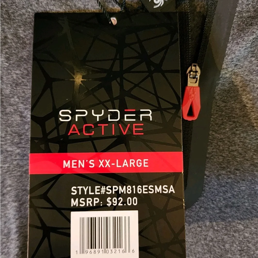 Spyder 1/4 Zip LS Tech Color Blocked Stretch Quick Dry Active Top - Picture 9 of 9